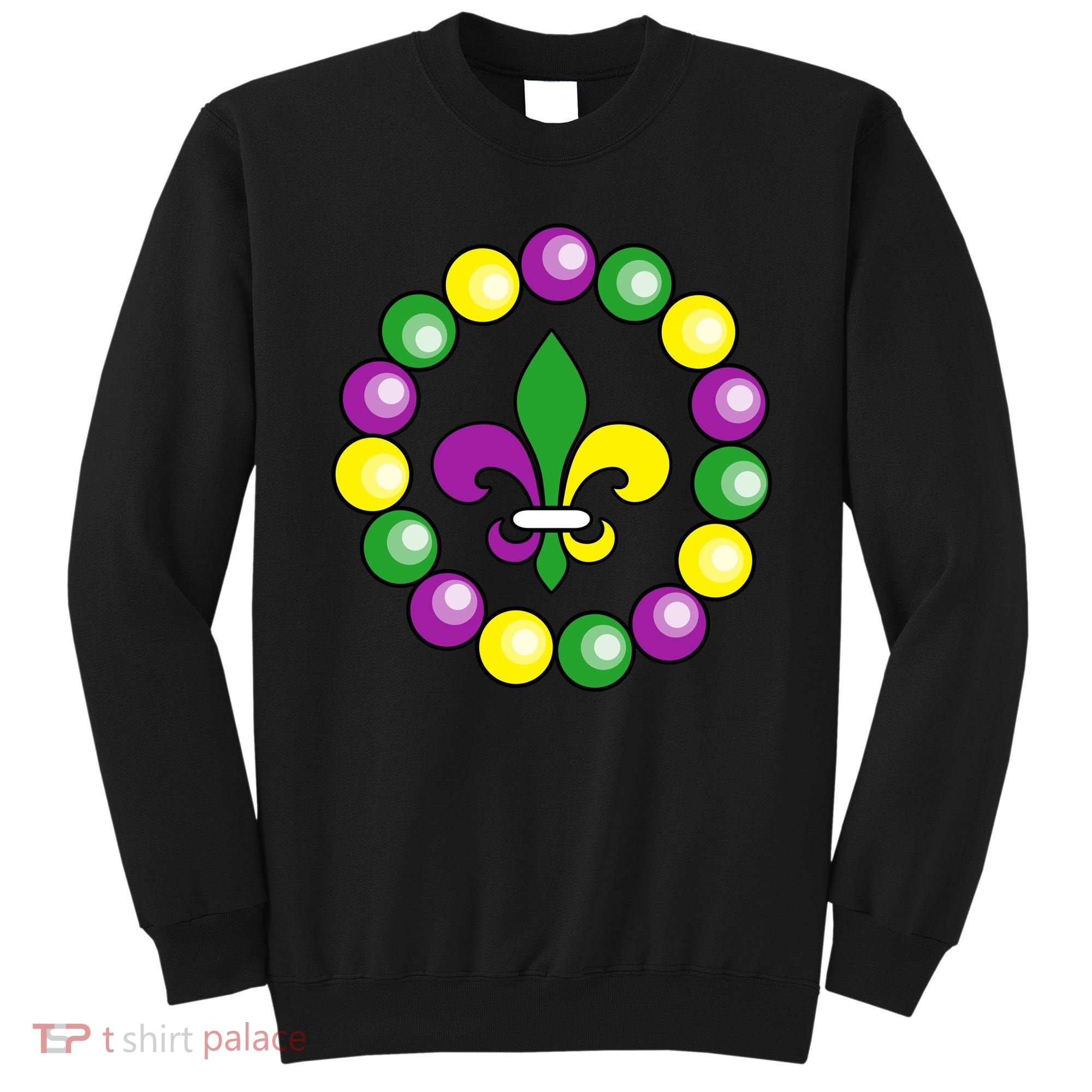 Mardi Gras Beads Sweatshirt