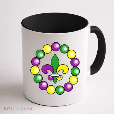 Mardi Gras Beads Coffee Mug back