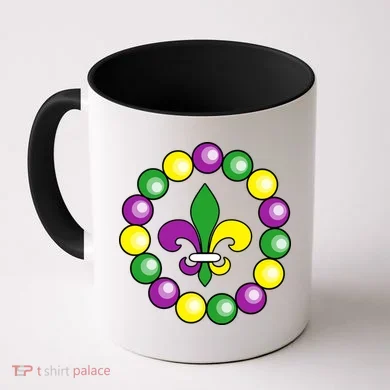 Mardi Gras Beads Coffee Mug