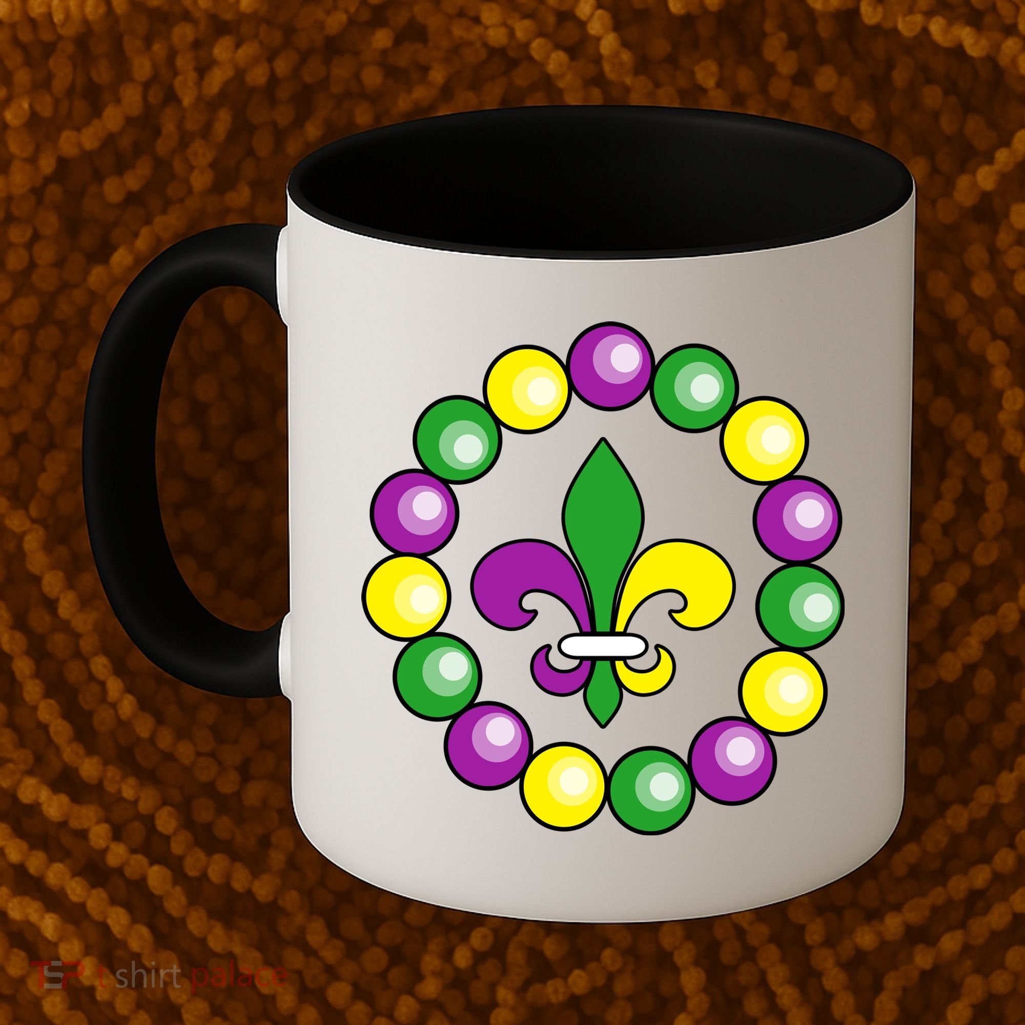 Mardi Gras Beads Coffee Mug