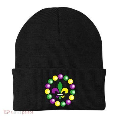 Mardi Gras Beads Beanie