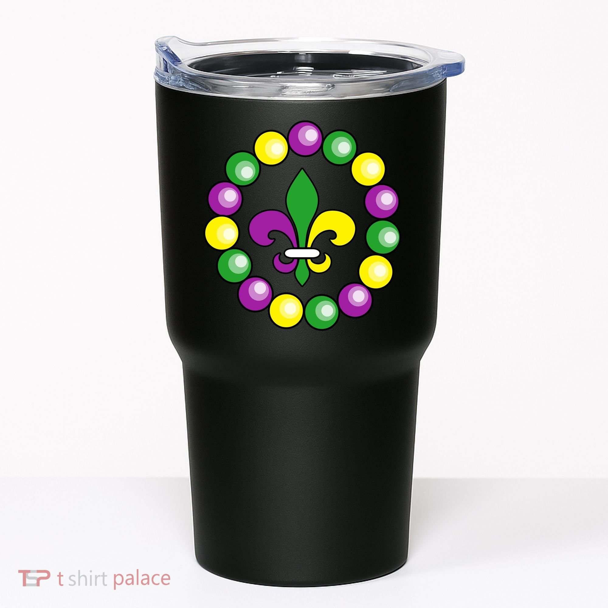 Mardi Gras Beads Tumbler