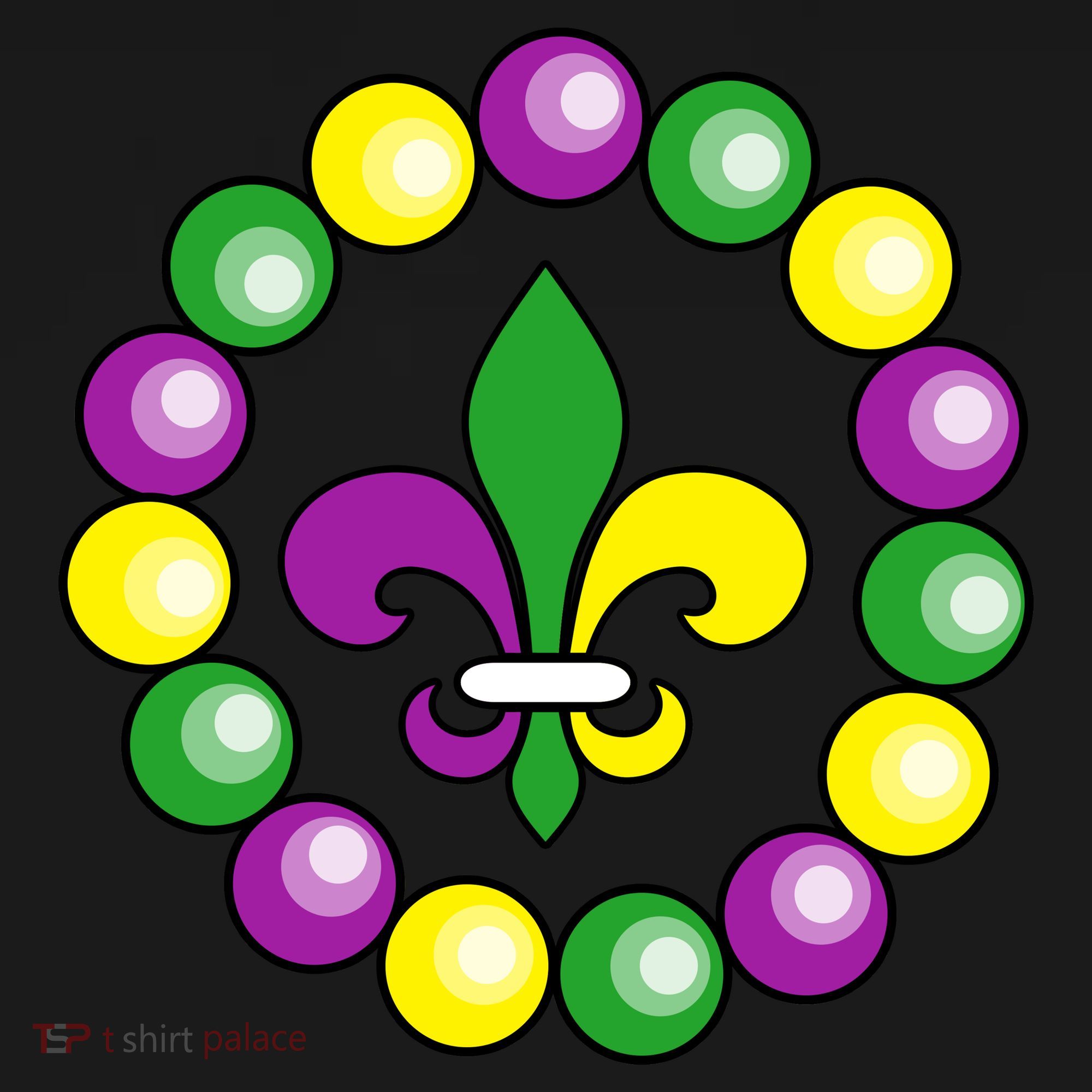 Mardi Gras Beads Ornament