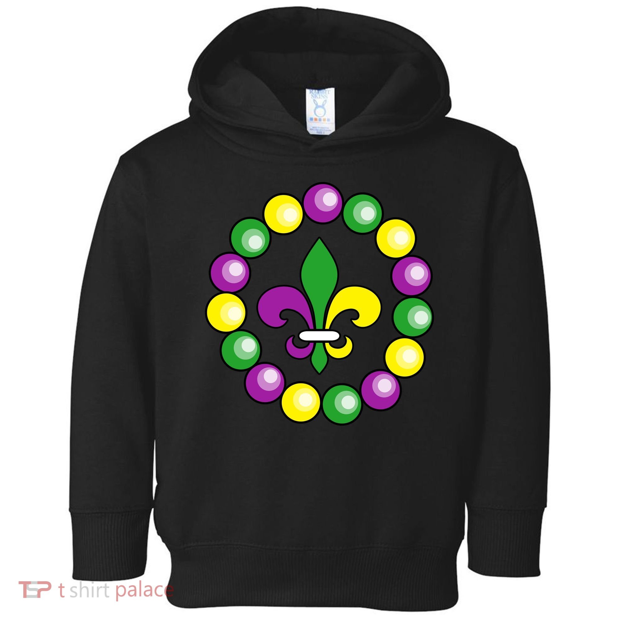 Mardi Gras Beads Toddler Hoodie