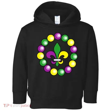 Mardi Gras Beads Toddler Hoodie