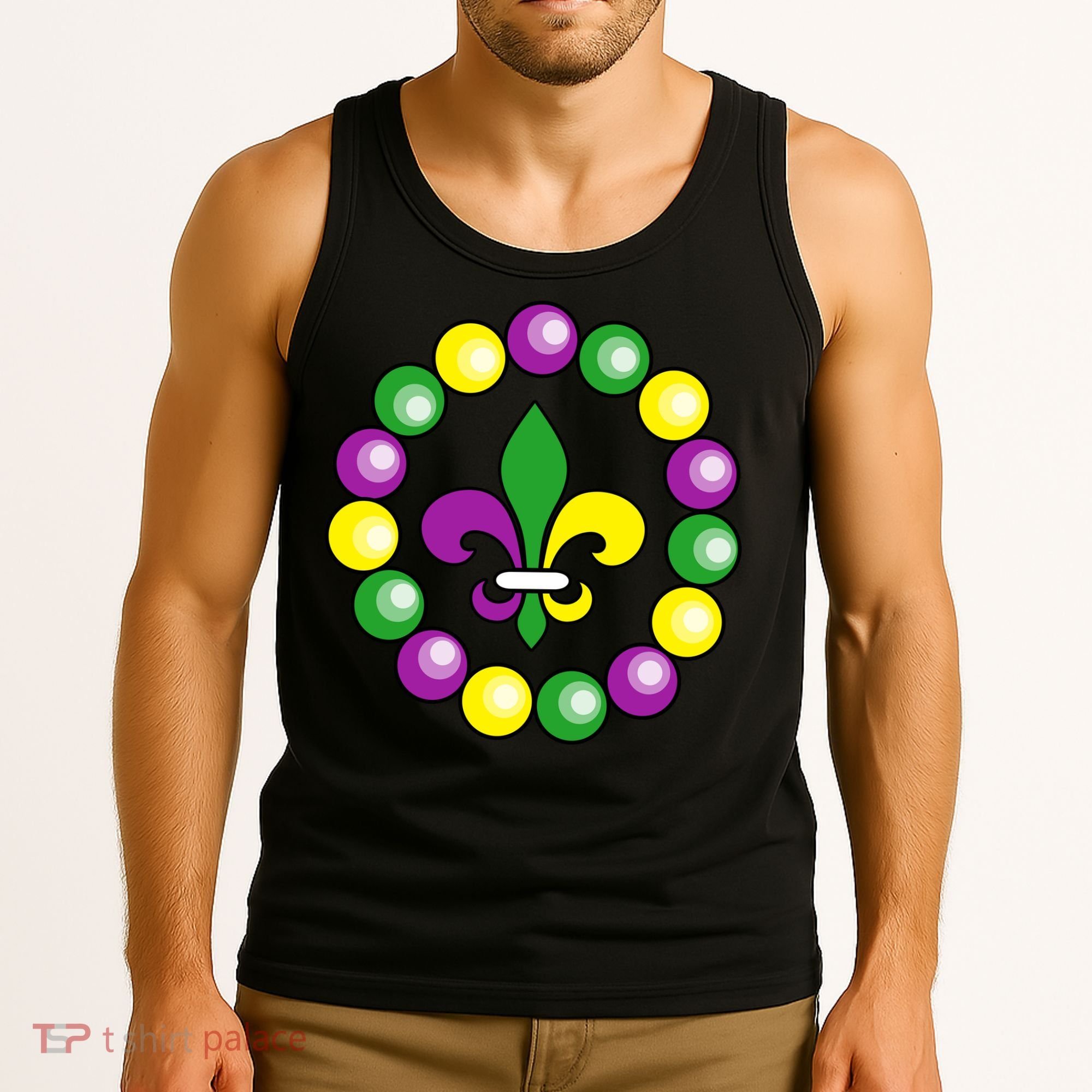 Mardi Gras Beads Tank Top