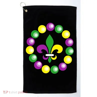 Mardi Gras Beads Golf Towel