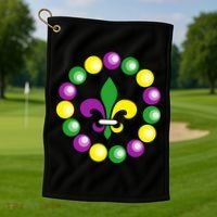 Mardi Gras Beads Golf Towel thumb 1
