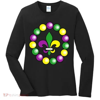 Mardi Gras Beads Women's Long Sleeve Shirt