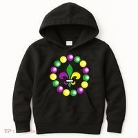 Mardi Gras Beads Kids Hoodie thumb 0