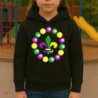 Mardi Gras Beads Kids Hoodie thumb 3