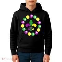 Mardi Gras Beads Kids Hoodie thumb 4