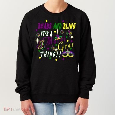 Mardi Gras Beads And Bling Celebration Women's Sweatshirt