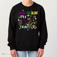 Mardi Gras Beads And Bling Celebration Women's Sweatshirt thumb 0
