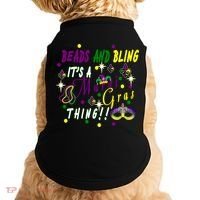 Mardi Gras Beads And Bling Celebration Doggie Tank thumb 0