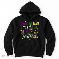 Mardi Gras Beads And Bling Celebration Hoodie thumb 0