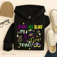 Mardi Gras Beads And Bling Celebration Hoodie thumb 4