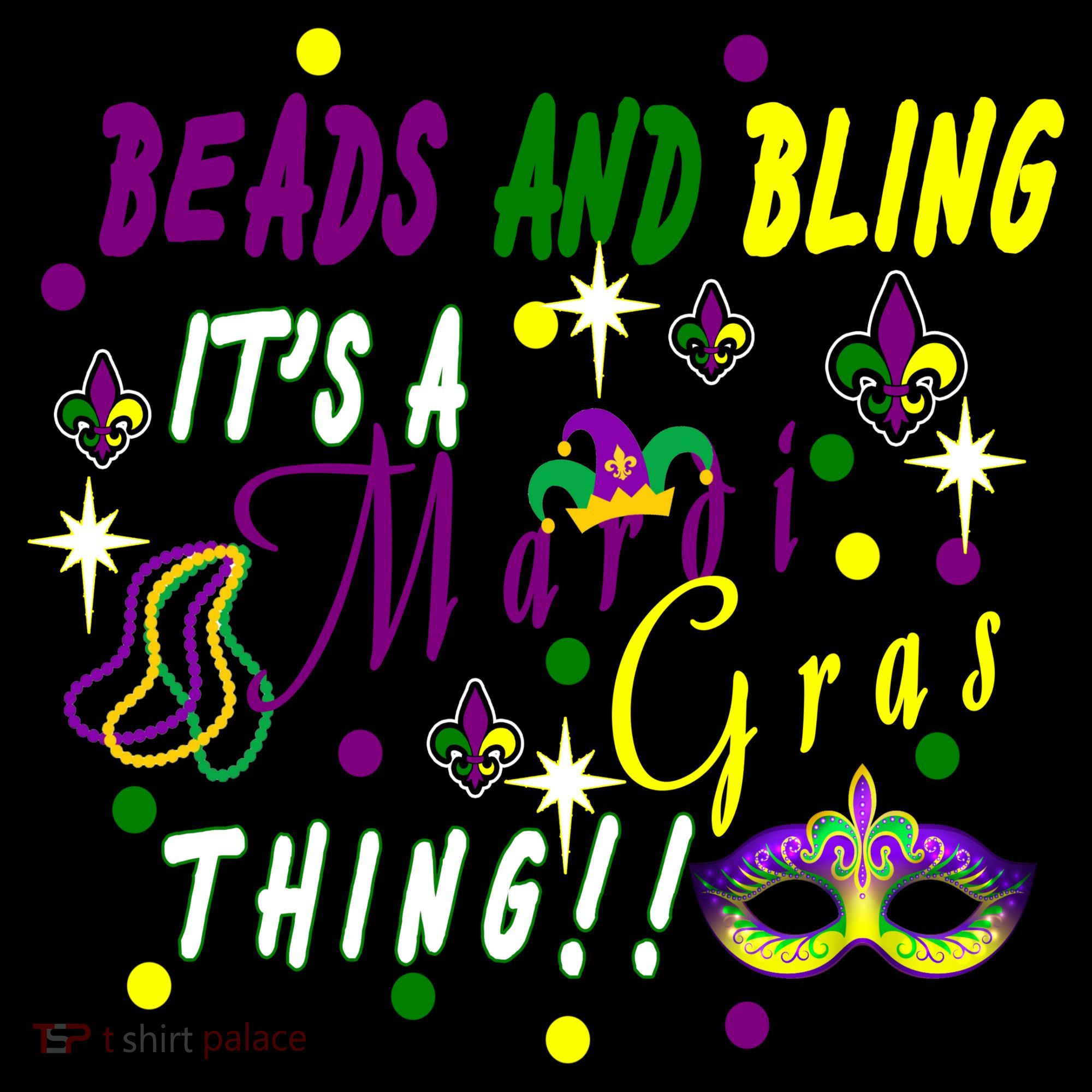 Mardi Gras Beads And Bling Celebration Long Sleeve Shirt