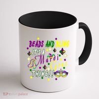 Mardi Gras Beads And Bling Celebration Coffee Mug thumb 1