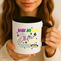 Mardi Gras Beads And Bling Celebration Coffee Mug thumb 3