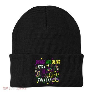 Mardi Gras Beads And Bling Celebration Beanie