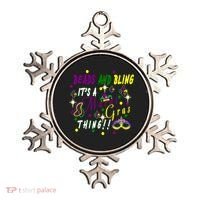 Mardi Gras Beads And Bling Celebration Ornament thumb 0