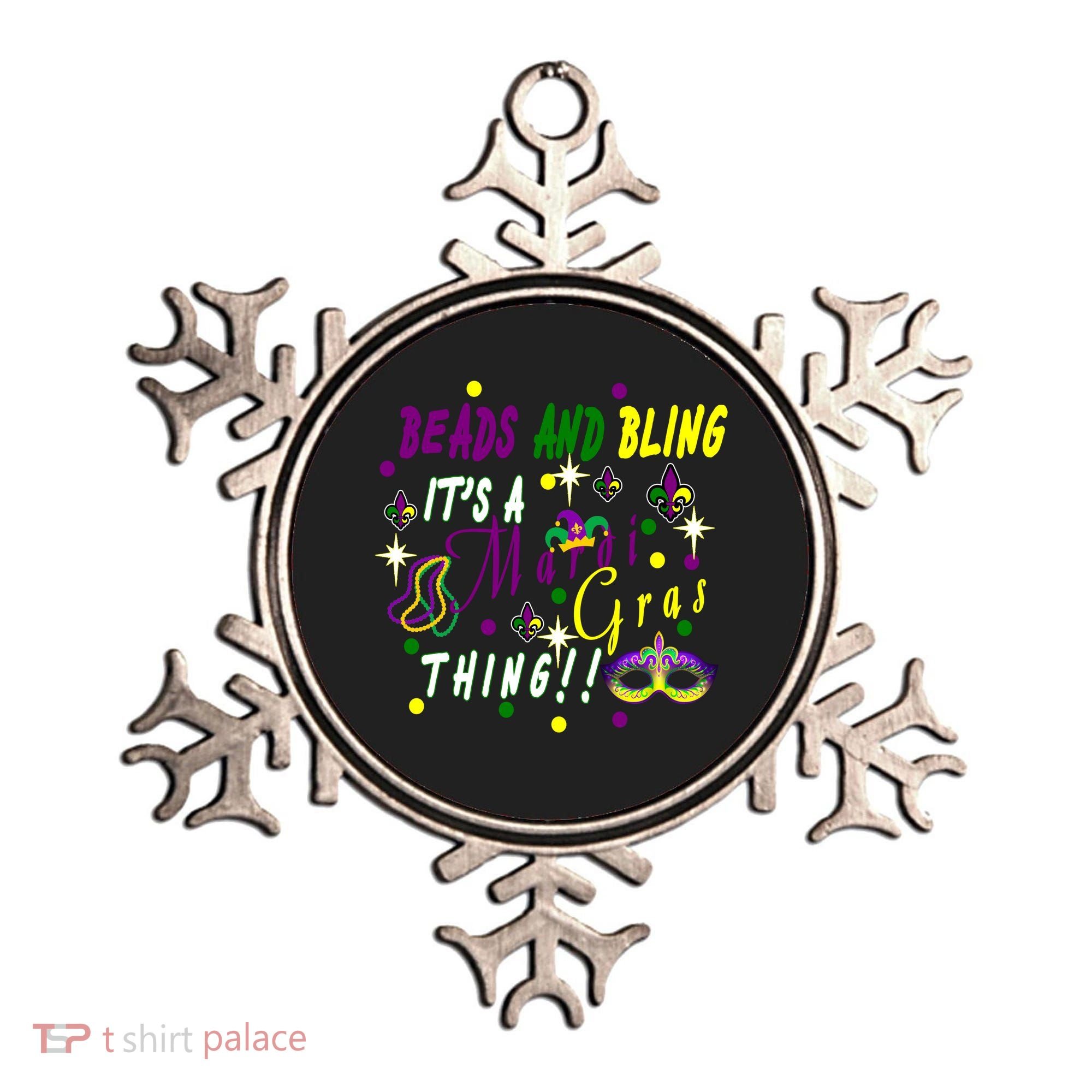 Mardi Gras Beads And Bling Celebration Ornament