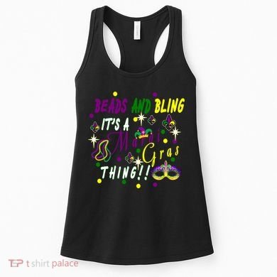Mardi Gras Beads And Bling Celebration Women's Tank Top