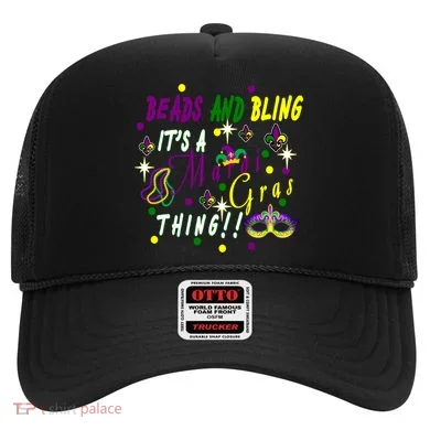 Mardi Gras Beads And Bling Celebration Hat