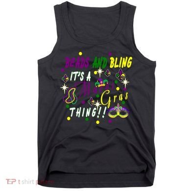 Mardi Gras Beads And Bling Celebration Tank Top