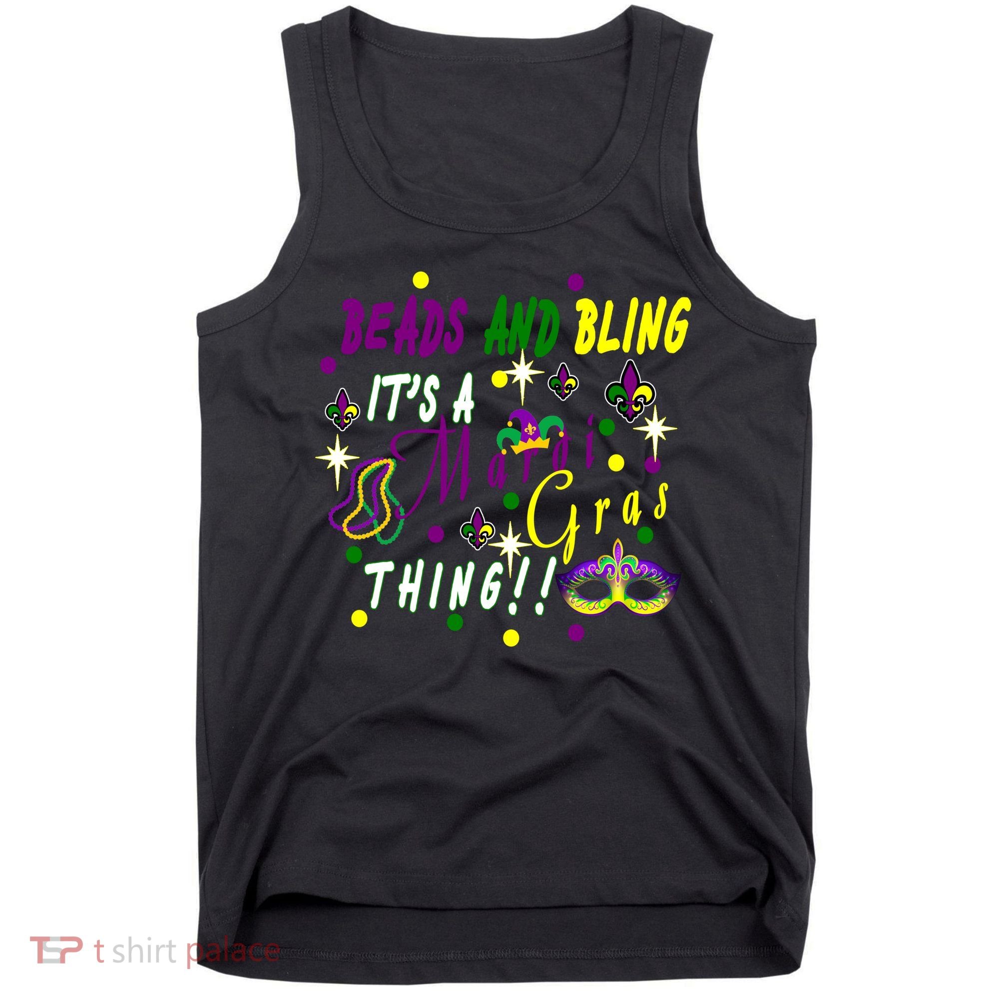 Mardi Gras Beads And Bling Celebration Tank Top