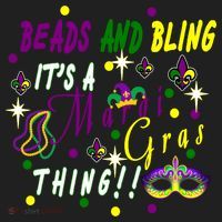 Mardi Gras Beads And Bling Celebration Golf Towel thumb 3