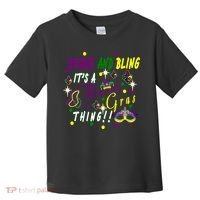 Mardi Gras Beads And Bling Celebration Toddler T-Shirt thumb 0