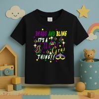 Mardi Gras Beads And Bling Celebration Toddler T-Shirt thumb 3