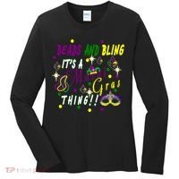 Mardi Gras Beads And Bling Celebration Women's Long Sleeve Shirt thumb 0