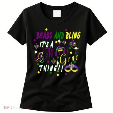 Mardi Gras Beads And Bling Celebration Women's T-Shirt