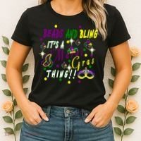 Mardi Gras Beads And Bling Celebration Women's T-Shirt thumb 2