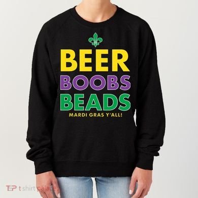 Mardi Gras Beer Boobs Beads Women's Sweatshirt