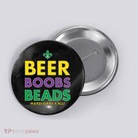 Mardi Gras Beer Boobs Beads Button thumb 0