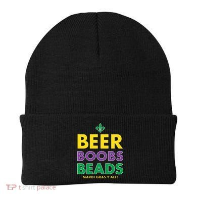 Mardi Gras Beer Boobs Beads Beanie