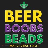 Mardi Gras Beer Boobs Beads Beanie thumb 2