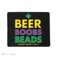 Mardi Gras Beer Boobs Beads Mousepad thumb 0