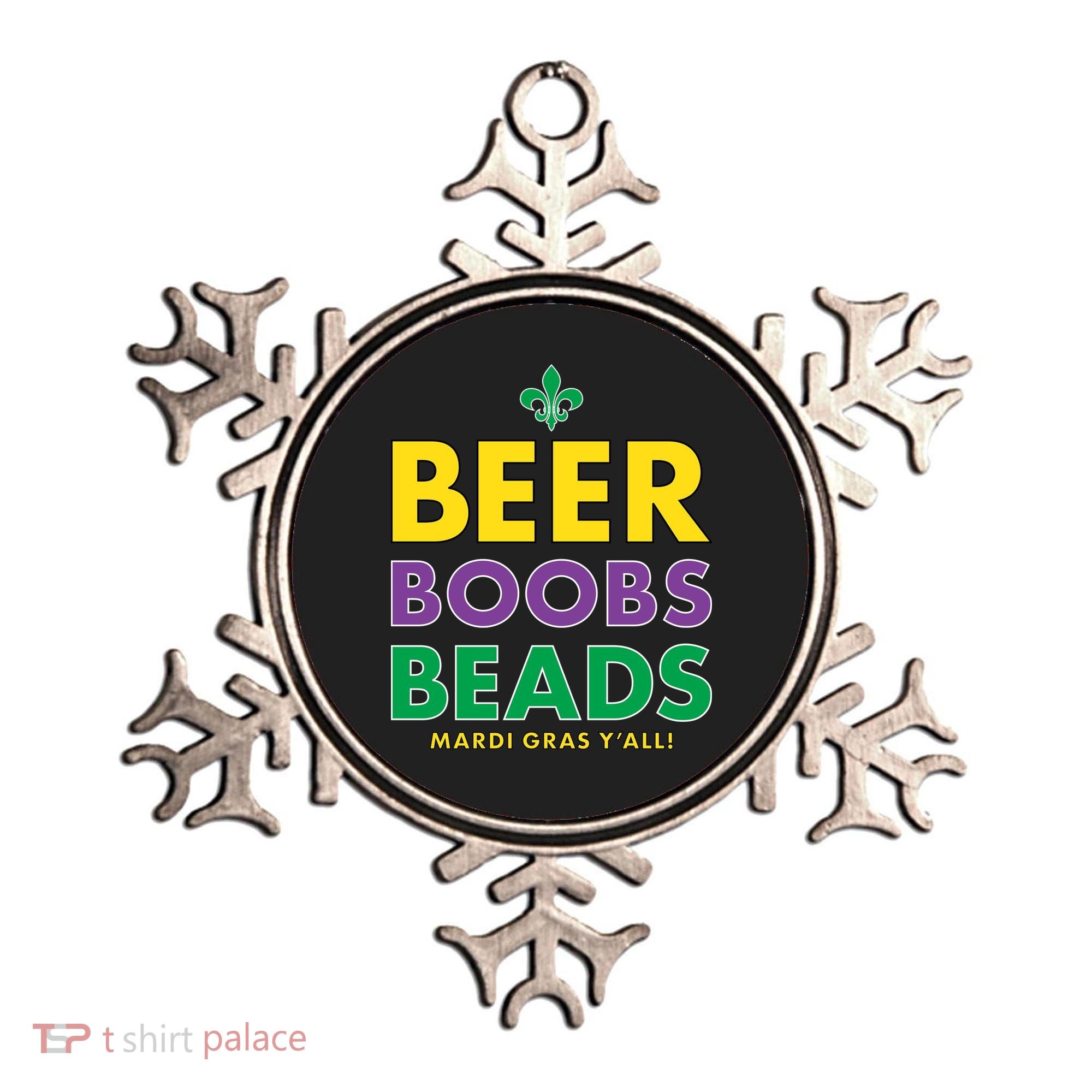 Mardi Gras Beer Boobs Beads Ornament