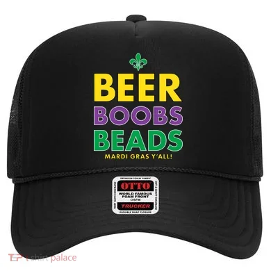 Mardi Gras Beer Boobs Beads Hat