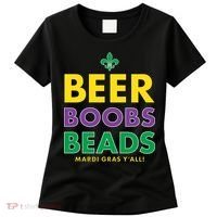 Mardi Gras Beer Boobs Beads Women's T-Shirt thumb 0