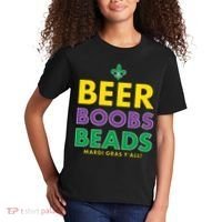 Mardi Gras Beer Boobs Beads Kids T-Shirt thumb 2