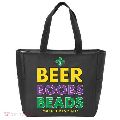 Mardi Gras Beer Boobs Beads Tote Bag