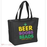 Mardi Gras Beer Boobs Beads Tote Bag thumb 2