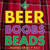 Mardi Gras Beer Boobs Beads Men's Flannel Plaid Pajama Pants thumb 2