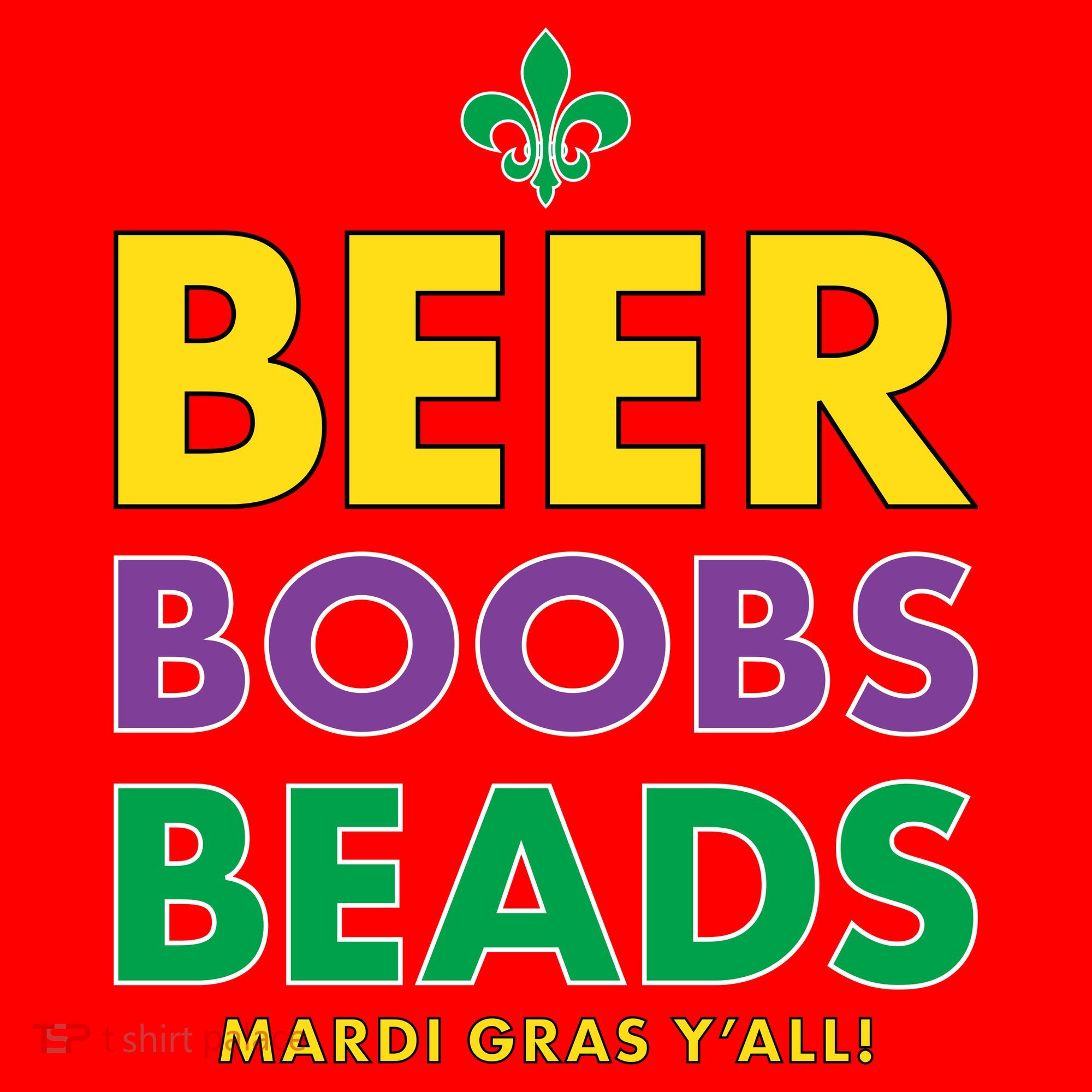 Mardi Gras Beer Boobs Beads Santa Hat
